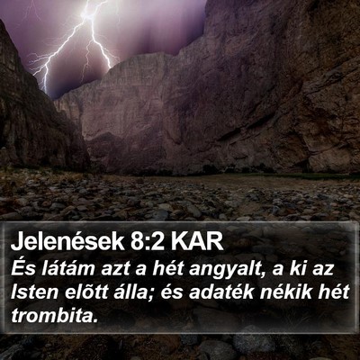 Jelenések 8:2 KAR Bible Verse Image