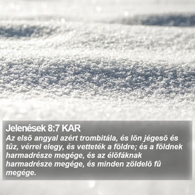 Jelenések 8:7 KAR Bible Verse Image
