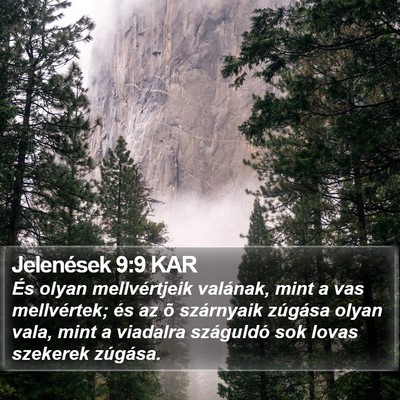 Jelenések 9:9 KAR Bible Verse Image
