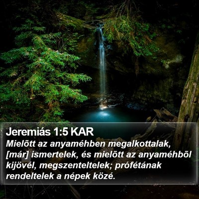 Jeremiás 1:5 KAR Bible Verse Image