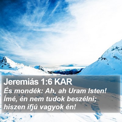 Jeremiás 1:6 KAR Bible Verse Image