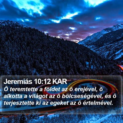 Jeremiás 10:12 KAR Bible Verse Image