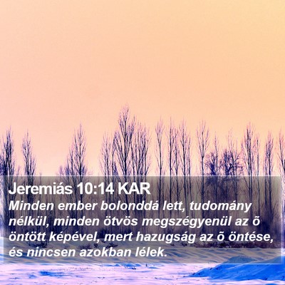 Jeremiás 10:14 KAR Bible Verse Image