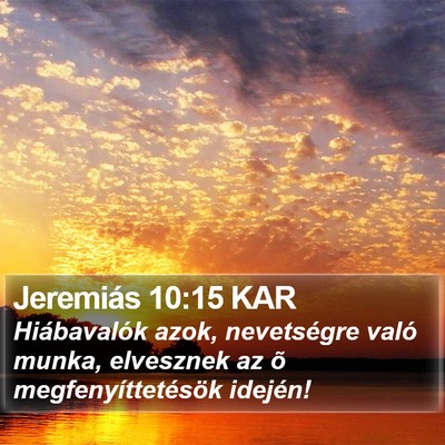 Jeremiás 10:15 KAR Bible Verse Image