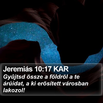 Jeremiás 10:17 KAR Bible Verse Image
