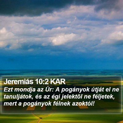 Jeremiás 10:2 KAR Bible Verse Image