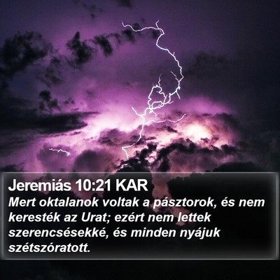 Jeremiás 10:21 KAR Bible Verse Image
