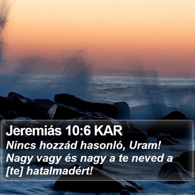 Jeremiás 10:6 KAR Bible Verse Image