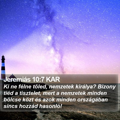 Jeremiás 10:7 KAR Bible Verse Image