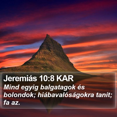 Jeremiás 10:8 KAR Bible Verse Image