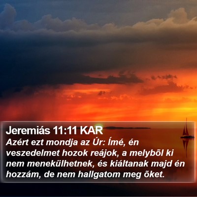 Jeremiás 11:11 KAR Bible Verse Image