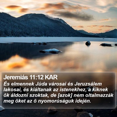 Jeremiás 11:12 KAR Bible Verse Image