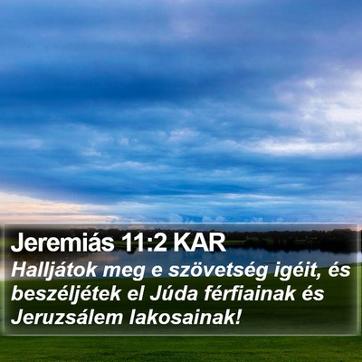 Jeremiás 11:2 KAR Bible Verse Image