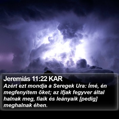 Jeremiás 11:22 KAR Bible Verse Image