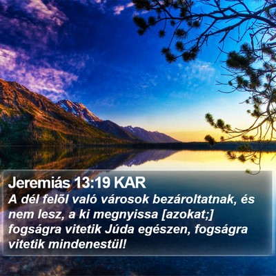 Jeremiás 13:19 KAR Bible Verse Image