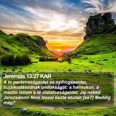 Jeremiás 13:27 KAR Bible Verse Image
