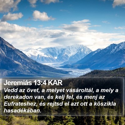 Jeremiás 13:4 KAR Bible Verse Image