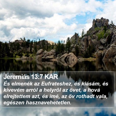 Jeremiás 13:7 KAR Bible Verse Image