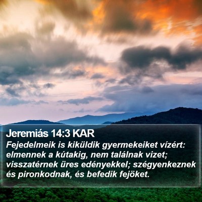 Jeremiás 14:3 KAR Bible Verse Image