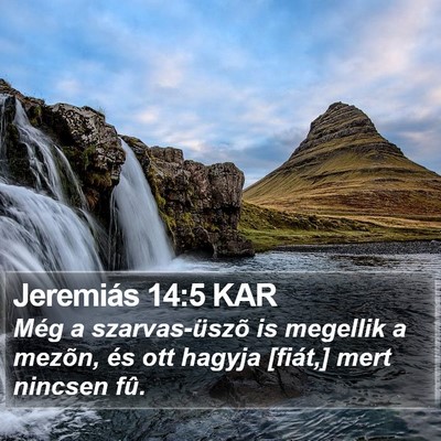 Jeremiás 14:5 KAR Bible Verse Image