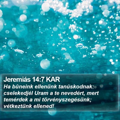 Jeremiás 14:7 KAR Bible Verse Image