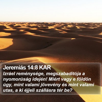 Jeremiás 14:8 KAR Bible Verse Image