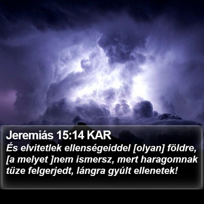 Jeremiás 15:14 KAR Bible Verse Image