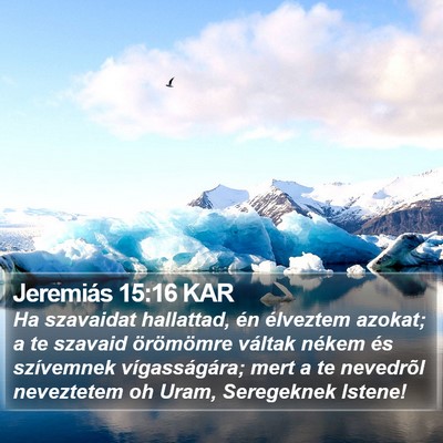 Jeremiás 15:16 KAR Bible Verse Image