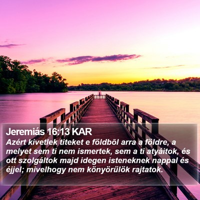 Jeremiás 16:13 KAR Bible Verse Image