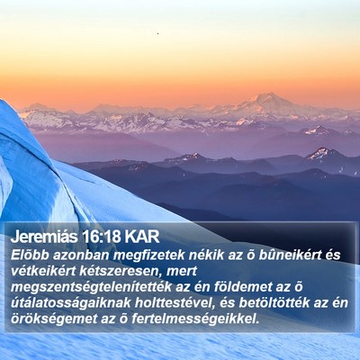 Jeremiás 16:18 KAR Bible Verse Image
