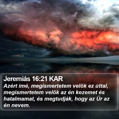 Jeremiás 16:21 KAR Bible Verse Image