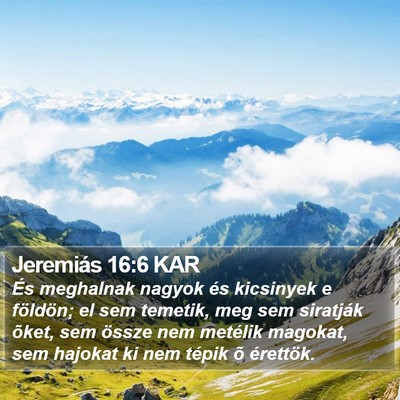 Jeremiás 16:6 KAR Bible Verse Image