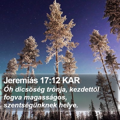 Jeremiás 17:12 KAR Bible Verse Image