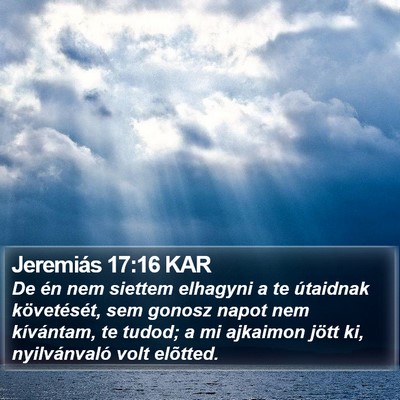 Jeremiás 17:16 KAR Bible Verse Image
