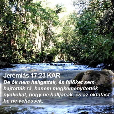 Jeremiás 17:23 KAR Bible Verse Image