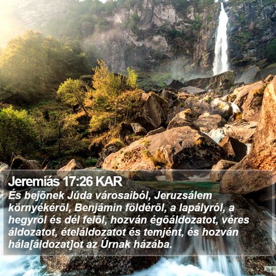 Jeremiás 17:26 KAR Bible Verse Image