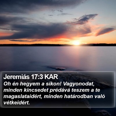 Jeremiás 17:3 KAR Bible Verse Image