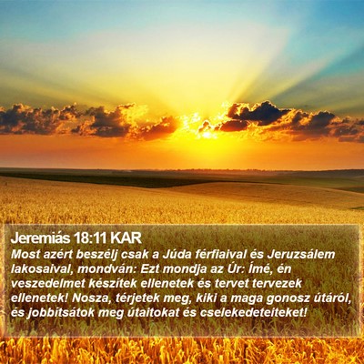 Jeremiás 18:11 KAR Bible Verse Image
