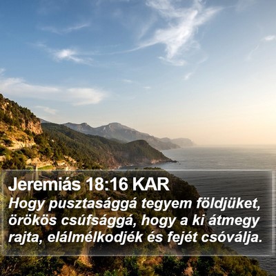 Jeremiás 18:16 KAR Bible Verse Image