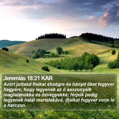 Jeremiás 18:21 KAR Bible Verse Image