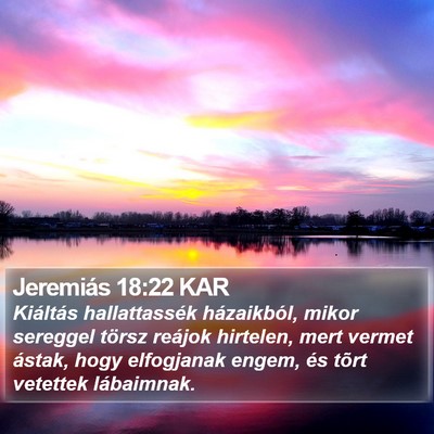 Jeremiás 18:22 KAR Bible Verse Image