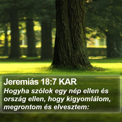 Jeremiás 18:7 KAR Bible Verse Image