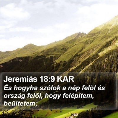 Jeremiás 18:9 KAR Bible Verse Image