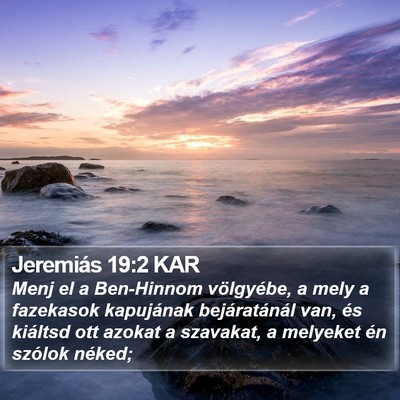 Jeremiás 19:2 KAR Bible Verse Image