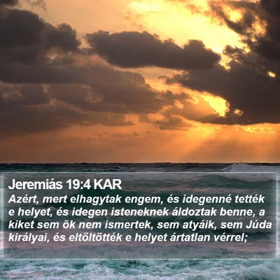 Jeremiás 19:4 KAR Bible Verse Image
