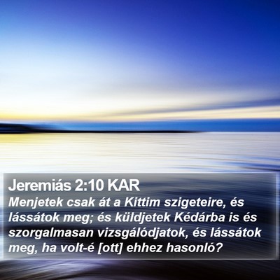 Jeremiás 2:10 KAR Bible Verse Image