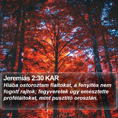 Jeremiás 2:30 KAR Bible Verse Image