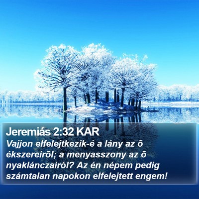 Jeremiás 2:32 KAR Bible Verse Image
