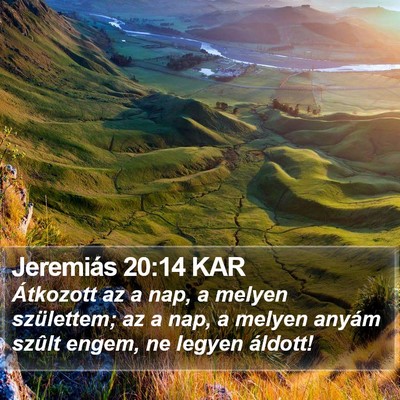 Jeremiás 20:14 KAR Bible Verse Image