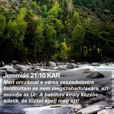Jeremiás 21:10 KAR Bible Verse Image